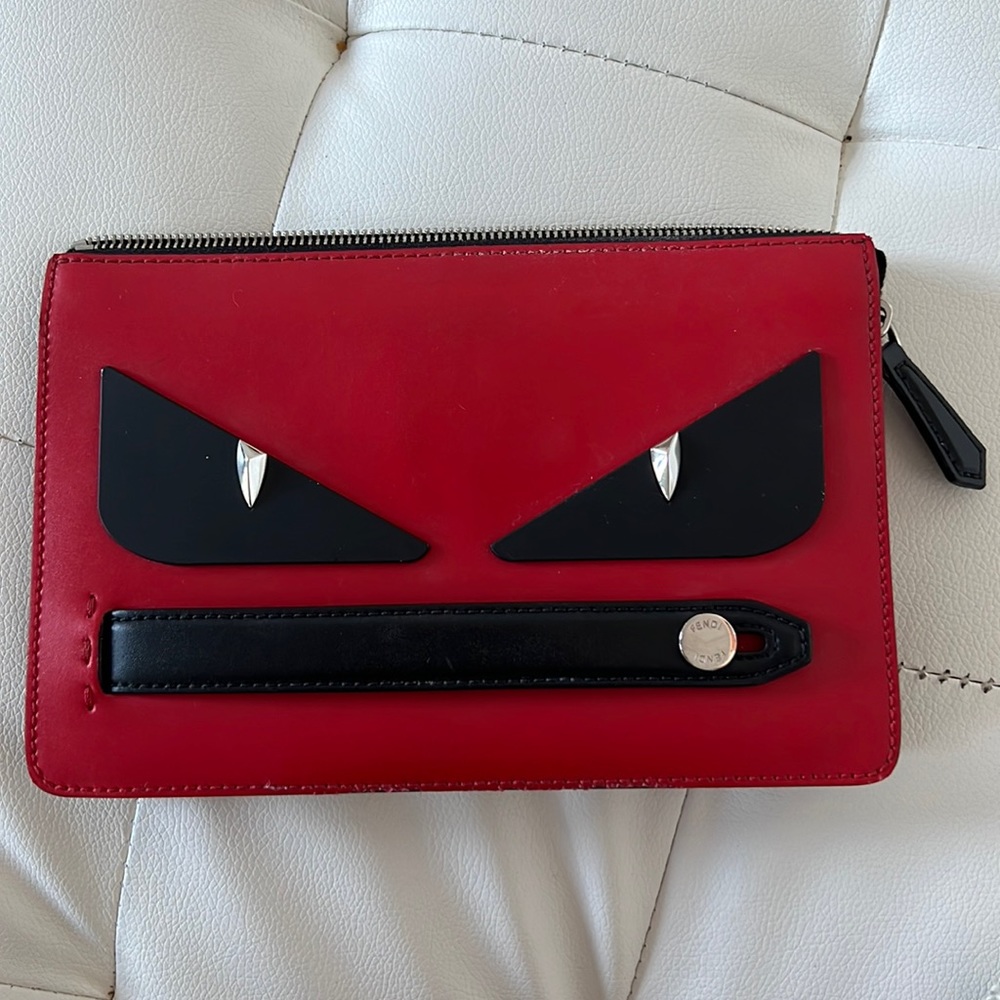 FENDI monster handle pouch / clutch